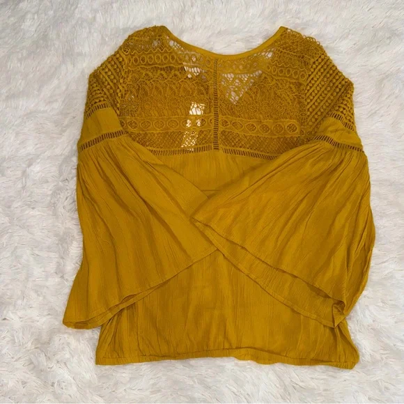 Ariat Exclusive Mustard Yellow Women's Blouse Size Small NWT - Picture 7 of 7